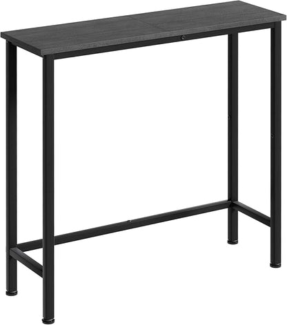 Narrow Console Table, 29.5" Small Entryway Table, Thin Hallway Tables, Slim Sofa Side Tables for Hallway, Living Room, Bedroom, Foyer, Dark Slate Grey