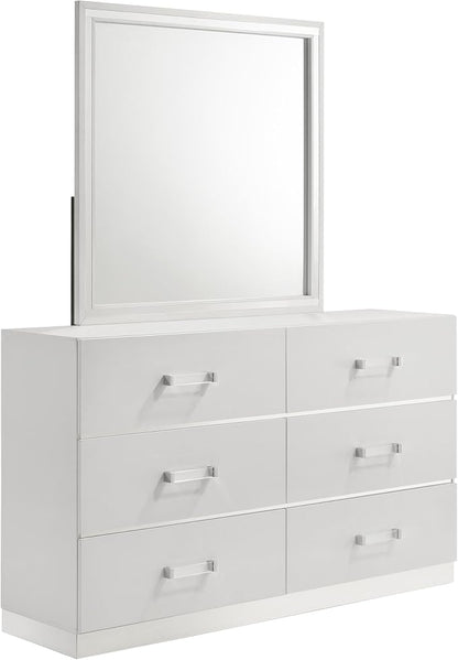 New Classic Furniture Europa 7-Piece Wood Queen Bedroom Set in White