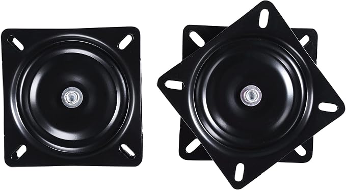 Frassie 2 Pack 7 Inch Bar Stool Chair Swivel Plate Replacement, 360 Degree Swivel Square Heavy Duty Turntable for Recliner Chair