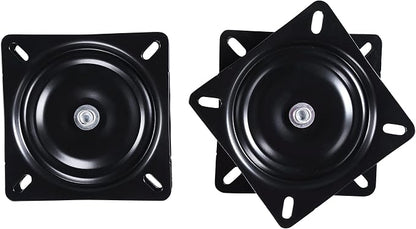 Frassie 2 Pack 8 Inch Bar Stool Chair Swivel Plate Replacement, 360 Degree Swivel Square Heavy Duty Turntable for Recliner Chair