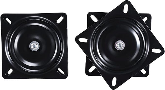 Frassie 2 Pack 8 Inch Bar Stool Chair Swivel Plate Replacement, 360 Degree Swivel Square Heavy Duty Turntable for Recliner Chair