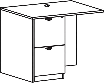 Lorell Prominence 2.0 Gray Elm Laminate Desk Unit