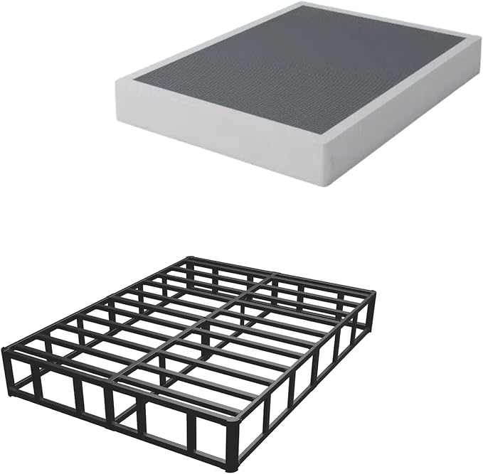 ALDRICH Box Springs Full 9 Inch, Heavy Duty Metal Frame Mattress Foundation with Easy Clean Cover, Noise Free, Easy Assembly