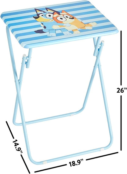 Bluey Folding Tray Table,Portable Snack & Laptop Table, Compact Space-Saving Design for Kids & Teens, Lightweight Indoor Table for Bedroom, Dorm, or Playroom