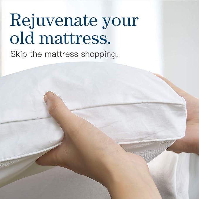 COONP Twin Mattress Topper, Extra Thick Pillowtop, Cooling Plush Mattress Pad Cover Cotton Top Bed Topper Protector with 8-21 Inch Deep Pocket