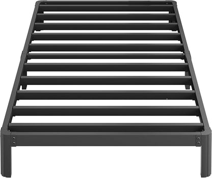 Yicensen 8 Inch Twin Bed Frames No Box Spring Needed, Heavy Duty Metal Twin Size Platform Bed Frame with Rounded Corner Legs, Easy Assembly, Noise Free, Black