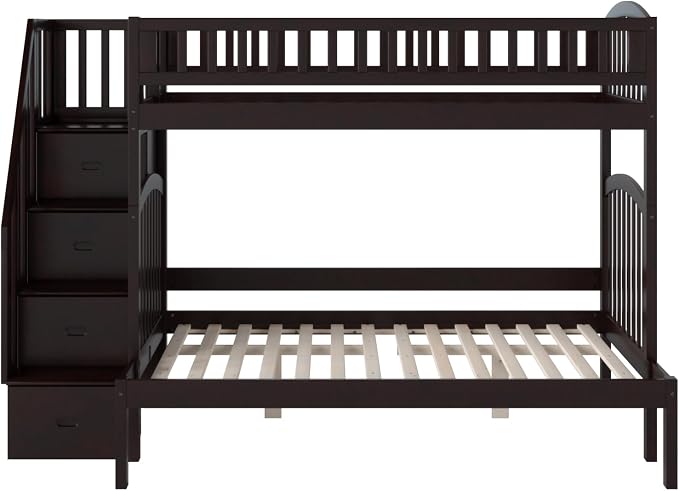 AFI, Westbrook Staircase Bunk Bed Twin Over Full, Espresso