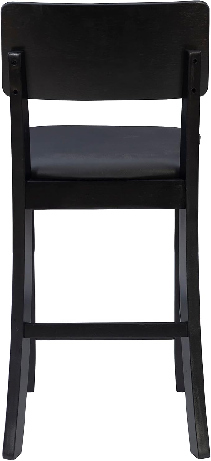 Linon Home Dcor Linon Torino Contemporary Counter Stool, 17"w x 20"d x 37"h, Black