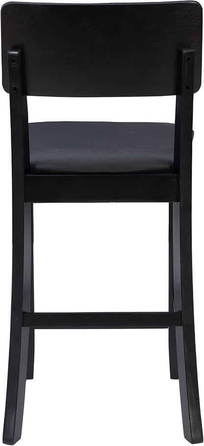 Linon Home Dcor Linon Torino Contemporary Counter Stool, 17"w x 20"d x 37"h, Black