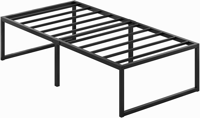 Lutown-Teen 18 Inch Twin XL Bed Frames Heavy Duty Metal XL Twin Platform Bed Frame No Box Spring Needed, Noise Free, Easy Assembly, Black