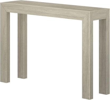 Plank+Beam Modern 46 Inch Console Table, Solid Pine Wood Entryway Table, Narrow Sofa Table for Hallway or Living Room, Seashell