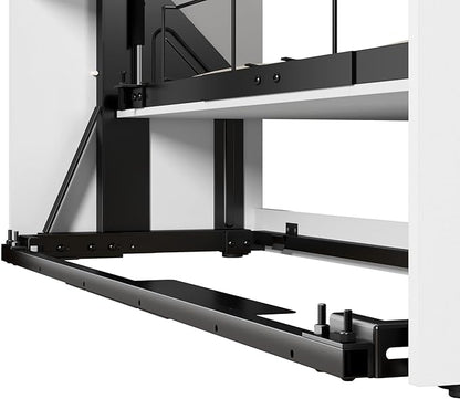 Bestar Claremont Full Murphy Bed with Closet Organizers (99W) in White, Space-Saving Sleeping Arrangement for Multipurpose Room