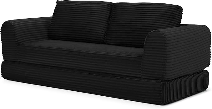 82-Inch Foldable Loveseat Boneless Cloud Couch, Modern Compressed Foam Daybed Floor Mattress Sleeper Sofa, 2-in-1 Boneless Convertible Sofa in a Box,No Assembly Required