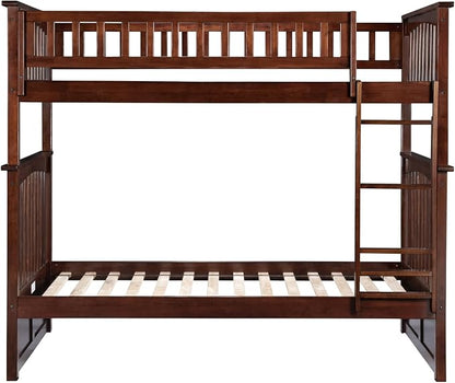 AFI, Columbia Bunk Bed Twin Over Twin, Walnut