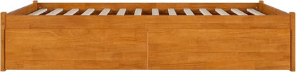 AFI, Concord Queen Platform Bed with Footboard & Storage Drawers, Light Toffee