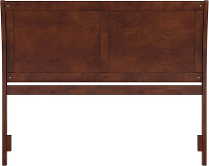 AFI, Portland Queen Sleigh Solid Wood Panel Headboard, Walnut