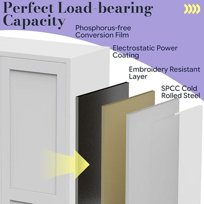 71" Tall Metal Pantry Cabinet,Kitchen Pantry Cabinet with 4 Adjustable Shelves and Magnetic Doors,Cupboard for Kitchen/Dining Room/Bathroom/Home Office(White)