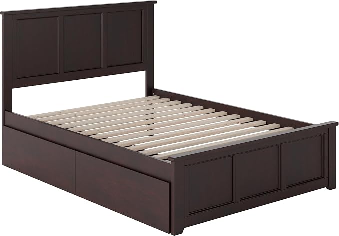 AFI, Madison Full Platform Bed with Matching Footboard & Storage Drawers, Espresso