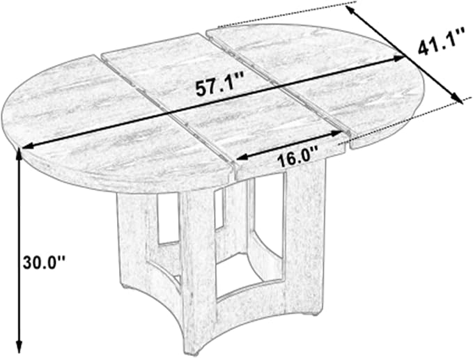LUMISOL Round Dining Table for 4-6 People, 41"-57" Extendable Kitchen Table with 16" Removable Leaf for Small Places, Kitchen, Dining Room, Espresso
