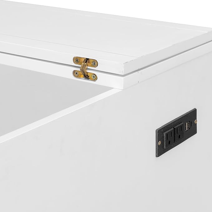 Ball & Cast Wall Bed Queen Size Murphy Beds with Drawer and a Set of Sockets,Multi-Functional Hideaway Cabinet w/USB Ports,Pulley Structure Design,Space Saving for Bedroom,Apartment,Studio,White