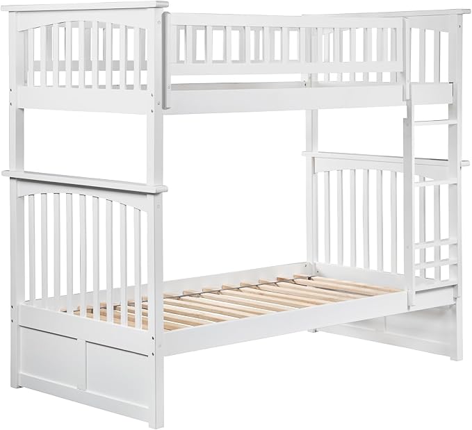 AFI, Columbia Bunk Bed Twin Over Twin, White