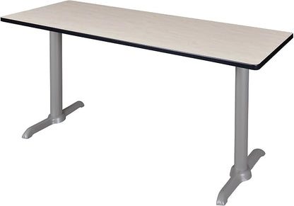 Romig Pillar 66" x 24" Training Table- Maple/Grey Base
