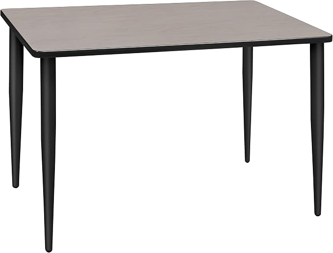 Romig Arco 42 x 24 in. Training Seminar Table- Maple Top, Black Tapered Legs