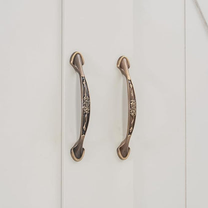 Merax Queen Size Murphy Bed with Desk and Lights, Power Outlet, Foldable Murphy Cabinet Bed with Open Storage Shelves & Drawers, Wood Space-Saving Hidden Wall Bed for Guest Room Office, Antique White