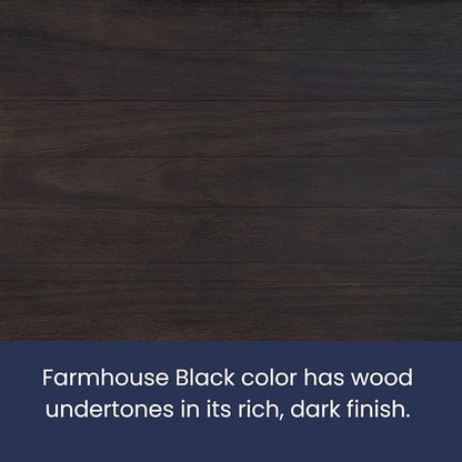Grain Wood Furniture Montauk Solid Wood Bed, Full Size, Farmhouse Black