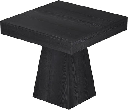 Square Dining Table, Farmhouse Style Wooden Table for 2-4 People, 31.5-inch Small Kitchen Table with Sturdy Base, Black Dinner Table for Dining Room, Living Room