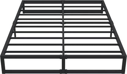 Lutown-Teen 12 Inch Full Size Bed Frame No Box Spring Needed, Heavy Duty Metal Platform Beds with Sturdy Steal Slats for Mattress Foundation, Easy Assembly, Noise Free, Black
