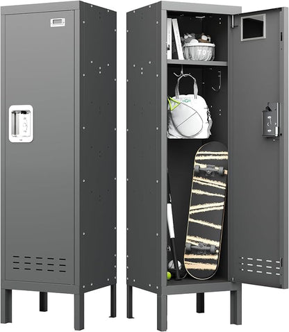 BUTISOW Metal Kids Locker,Metal Cabinet Storage Lockers,Lockable for Employees with Door,54" Height Steel Locker,Lockable Steel Locker for Children's Room, Playroom, School,Gym
