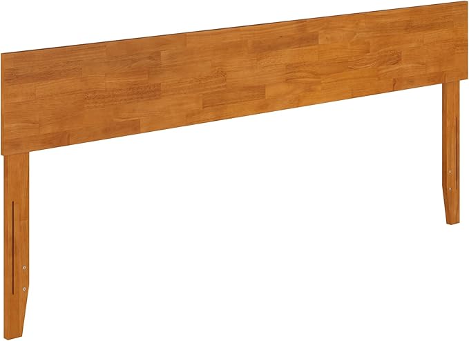 AFI, Orlando King Adjustable Modern Solid Wood Panel Headboard, Light Toffee