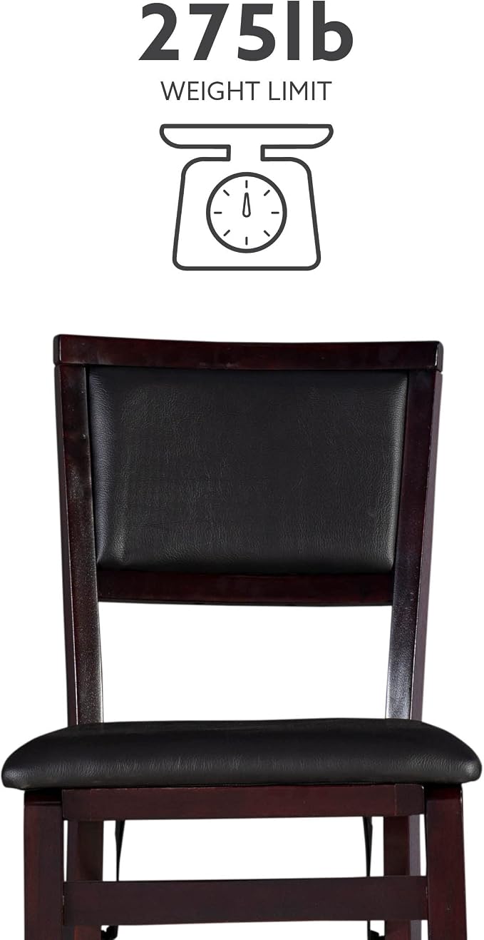 Linon Keira Pad Folding Chair, Set of 2, Engineered Wood