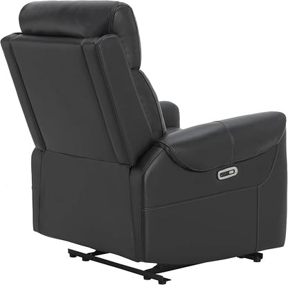 KISLOT Leather Recliner Chair for Adults Wall Hugger RV Recliner with USB Charging Ports Electric Power Reclining Sofa for Living Room Home Theater Seating Bedroom