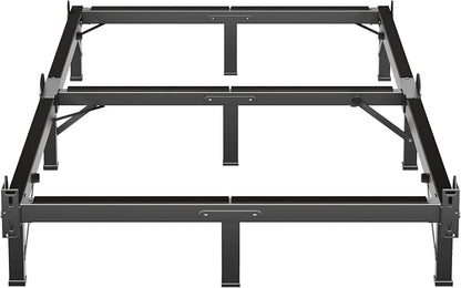 MAF Metal Bed Frame Twin 8 Inches, 9-Legs Support Bed Base, Twin Bed Frame for Box Spring and Mattress, Basics Bed Frame Headboard Attachable Tool-Free Easy Assembly, Black