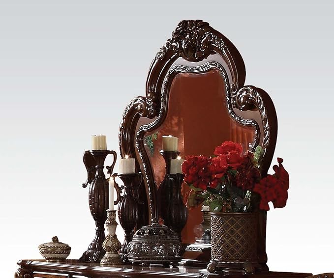 Acme Dresden Bedroom Set with Queen Bed, Nightstand, Mirror and Dresser