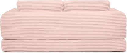 82-Inch Foldable Loveseat Boneless Cloud Couch, Modern Compressed Foam Daybed Floor Mattress Sleeper Sofa, 2-in-1 Boneless Convertible Sofa in a Box,No Assembly Required