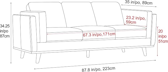 Valencia Artisan Full Leather Sofa 88” | Pure Full Italian Nappa Leather Couch, Solid Wood Accent, Ultimate Comfort, Chocolate