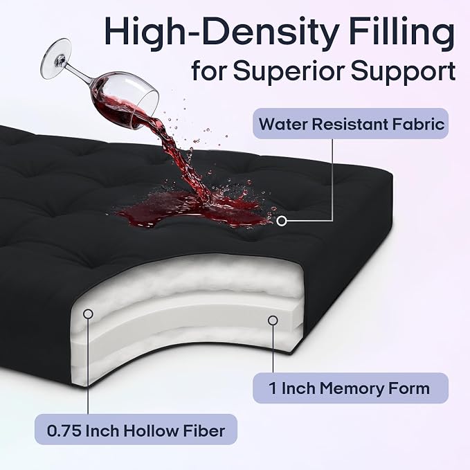 Syrinx Water Resistant Japanese Futon Mattress, King Size 80"x76", 2.5 Inch Thick Japanese Floor Mattress Tatami Mat, Foldable Floor Bed Sleeping Pad for Dormitory Guest Room Camping