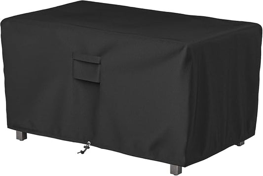 SHINESTAR Rectangle Fire Pit Cover, Fits for 46-48 Inch Gas Fire Table, Waterproof and Windproof, 48 x 28 x 24 Inches, Black