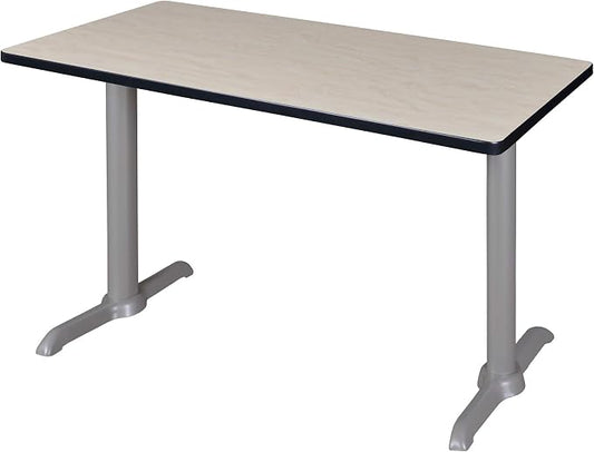 Romig Pillar 42" x 24" Training Table- Maple/Grey Base