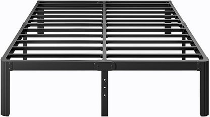12 Inch High Full Size Bed Frame No Box Spring Needed, Platform Metal Bed Frame Full Size, Noise Free, Easy Assembly, Heavy Duty, Black