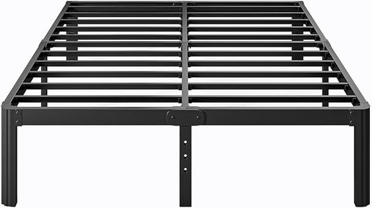 12 Inch High Full Size Bed Frame No Box Spring Needed, Platform Metal Bed Frame Full Size, Noise Free, Easy Assembly, Heavy Duty, Black