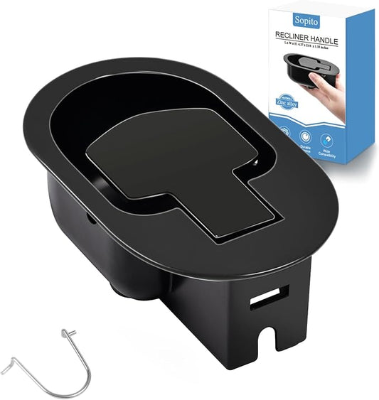 Sopito Universal Metal Recliner Handle Replacement Parts (4.4 * 2.7 in) with Retaining Clips, Fits for Lift Chair Electric Sofa Message Chair