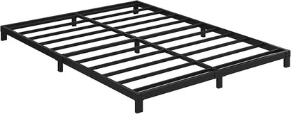 Cieemine 5 Inch Low King Size Bed Frame, Heavy Duty Bed Frame King Size Low Profile, No Box Spring Needed, Easy Assembly, Noise Free, Black
