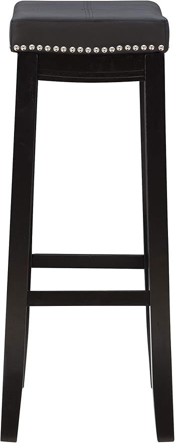 Linon Claridge Bar, Black Stool, 32" X 18.75" X 13"