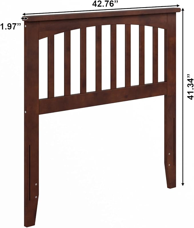 AFI, Mission Twin Solid Wood Headboard, Walnut