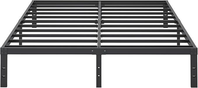 Cieemine 10 Inch King Size Bed Frame, Platform Metal Bed Frame King Heavy Duty Steel Slat Mattress Foundation, No Box Spring Needed, Easy Assembly, Noise-Free, Black