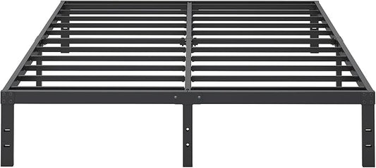 Cieemine 10 Inch King Size Bed Frame, Platform Metal Bed Frame King Heavy Duty Steel Slat Mattress Foundation, No Box Spring Needed, Easy Assembly, Noise-Free, Black